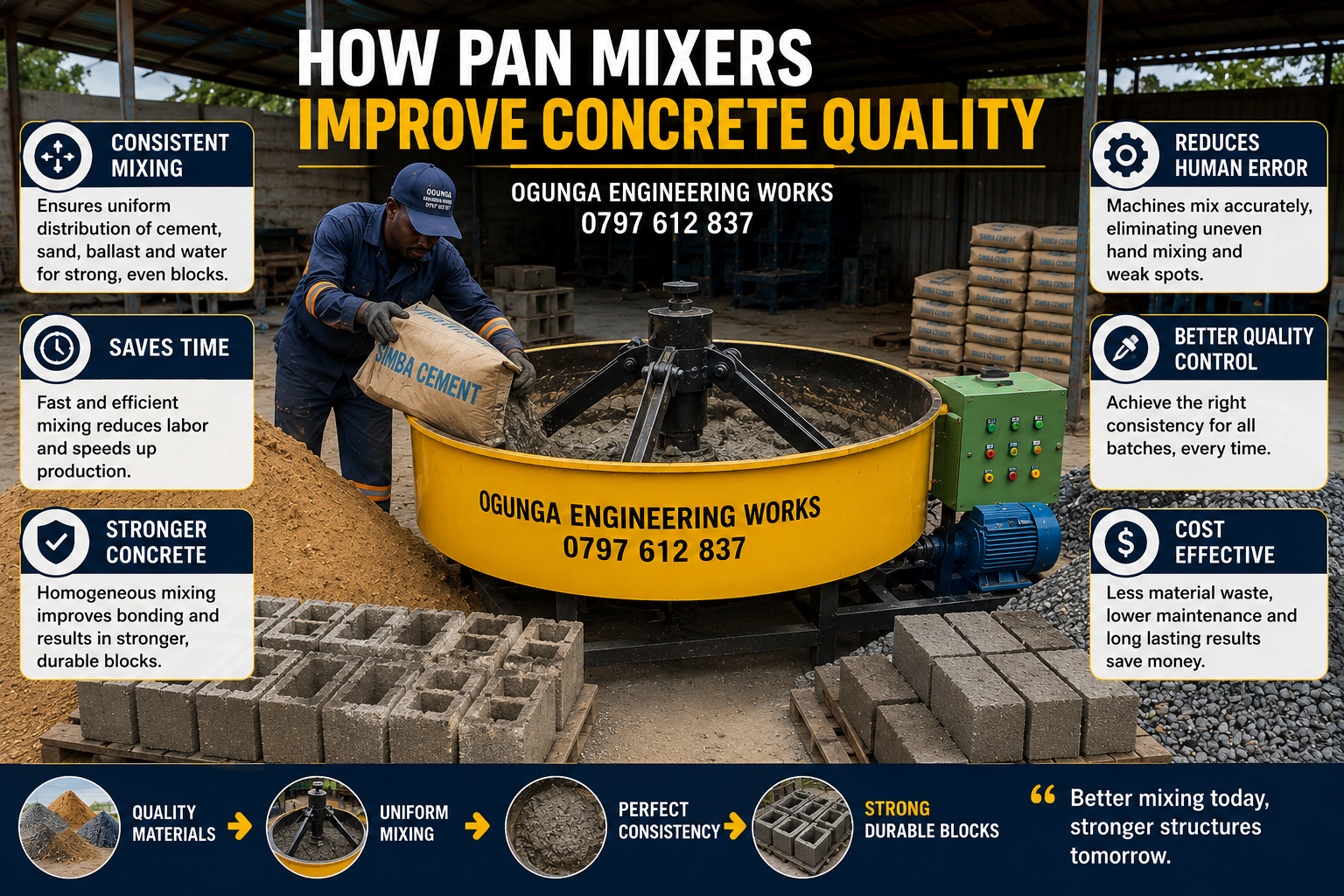 How Pan Mixers Improve Concrete Quality
